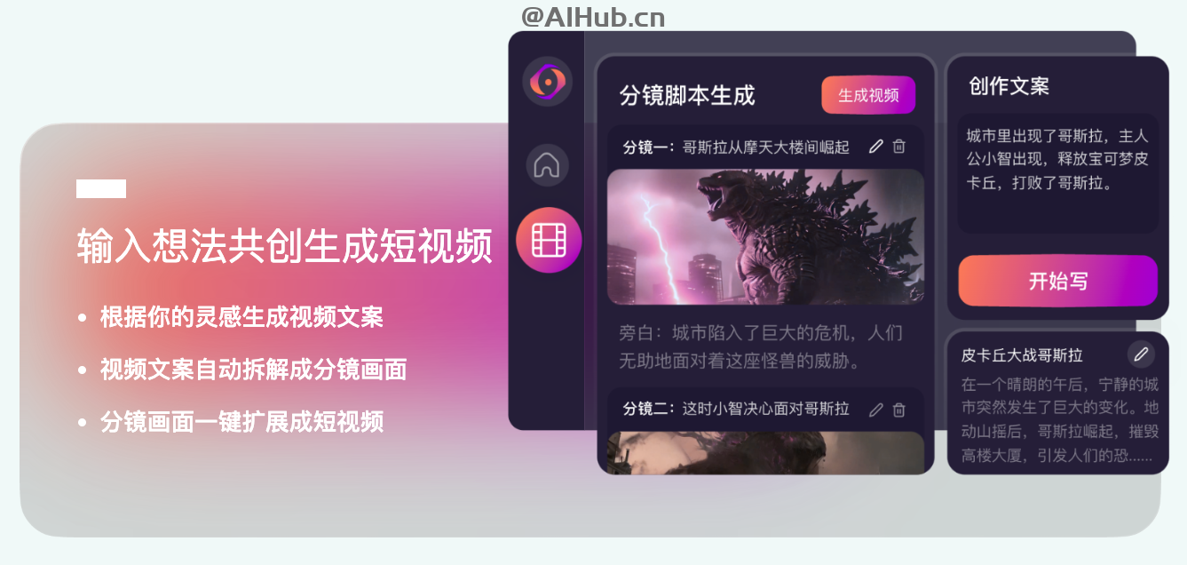 讯飞绘镜：讯飞推出的一站式AI短视频创作工具